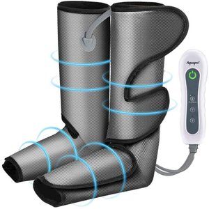 Aqua Gray Leg and Foot Compression Massager Boots